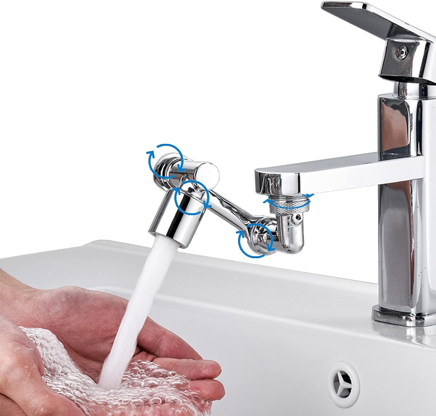 Extensie rotativă pentru robinet 1440 pentru baie și bucătărie - Unghi de 1080° + 360° - Accesoriu rotativ multifuncțional pentru garaj