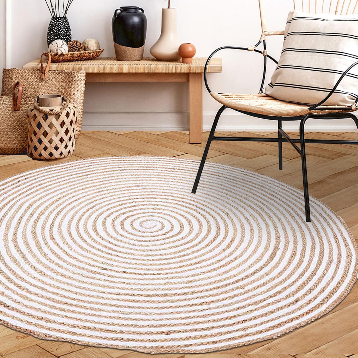 Tapiso Tapis Rond En Jute - Tapis Salon Et Chambre Naturel 100 Fibre De Jute Tiss La Main Style Bohme Scandinave Beige Compatible Chauffage Au Sol D  B609d321 046d 5257 Ae3d 4f5feb479c2e