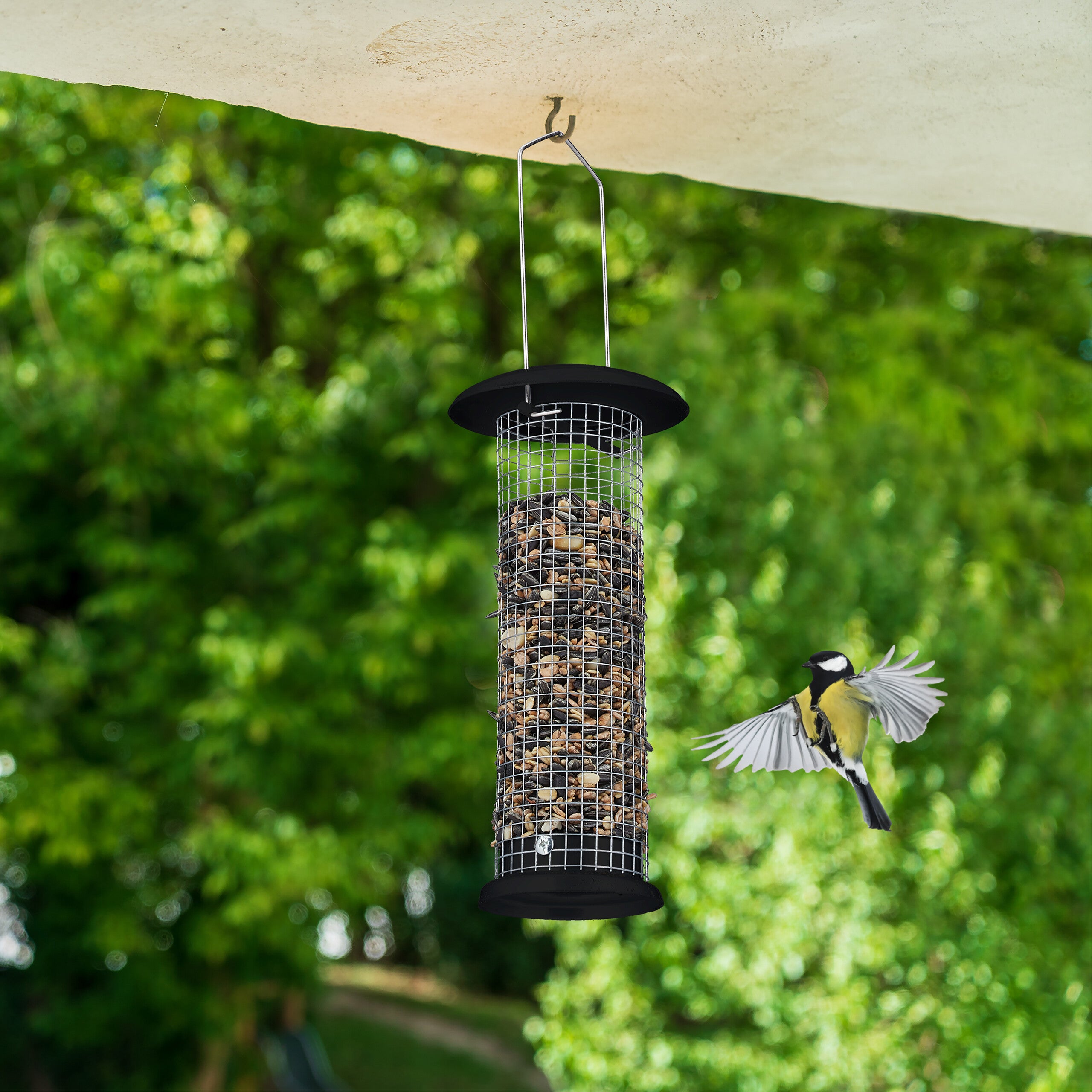 Deko-Shop-Hannusch Finch Nichoir à Oiseaux Anthracite 28 X H 18 Cm