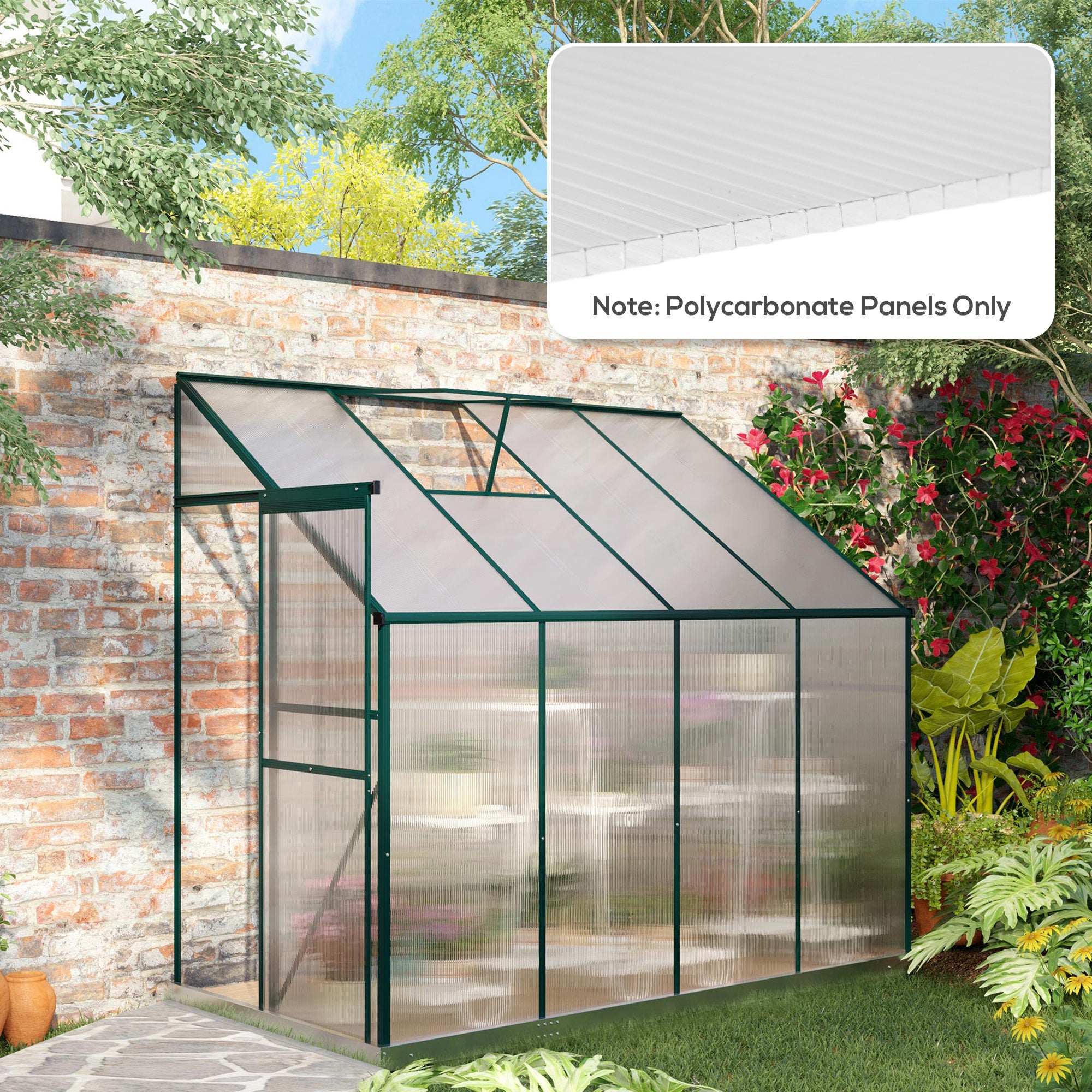 Outsunny - Panneaux de polycarbonate alvéolaire - Polycarbonate - 121x61x0.4cm - Transparent - 2