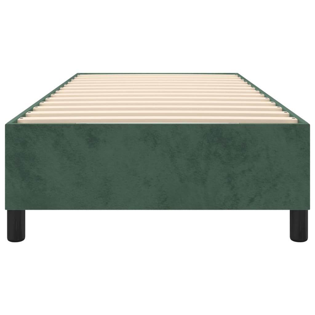 Lit simple | Lit Adulte | Sommier à lattes de lit Vert foncé 100x200 cm Velours841977 - 5