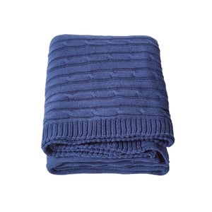 Copricuscino HOMESCAPES 45x45 Cm In Cotone 100% – Fodera Decorativa Con Cerniera Invisibile, Blu Navy, Lavabile In Lavatrice - 4