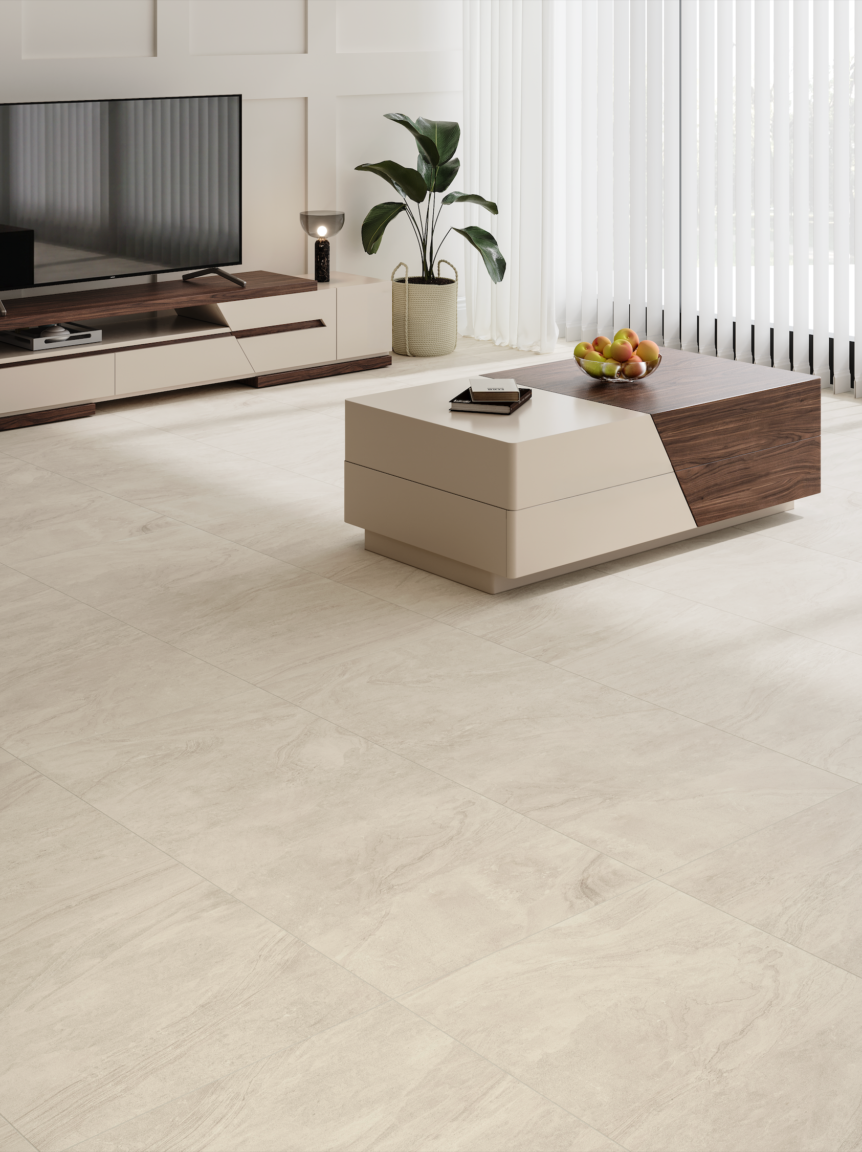 Carrelage sol / mur effet pierre marbrée COSMIC l.60 x L.120 cm Mat LIMCARO - 2