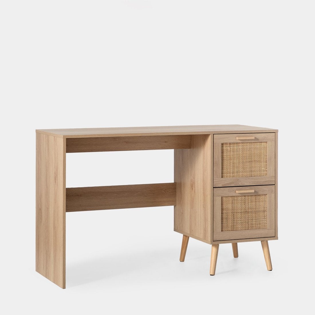 Scrivania in legno naturale e rattan naturale Tahiti Leroy Merlin