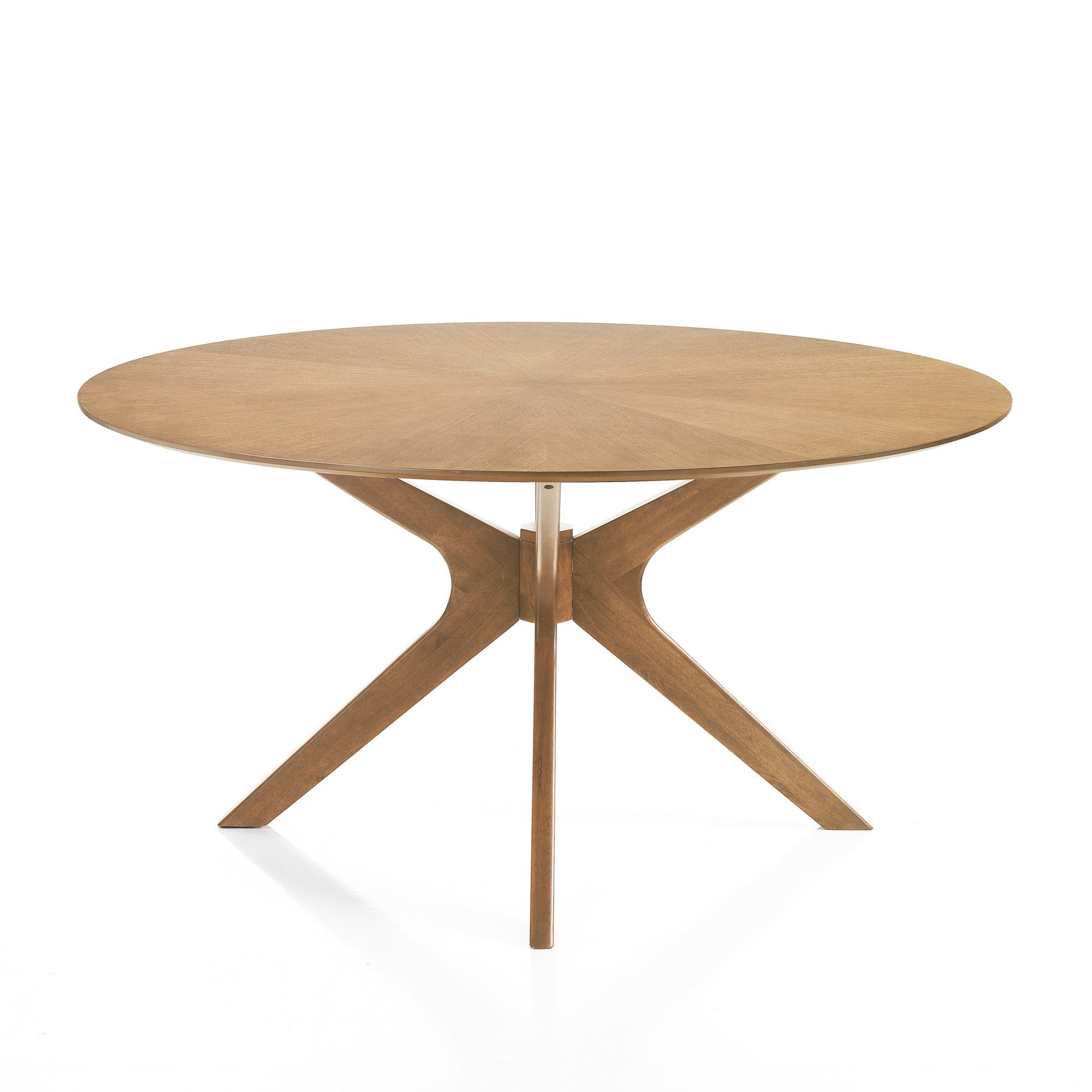 Stół okrągły TALLIN, MDF dąb, drewno lite, Ø137 cm, stół jadalny