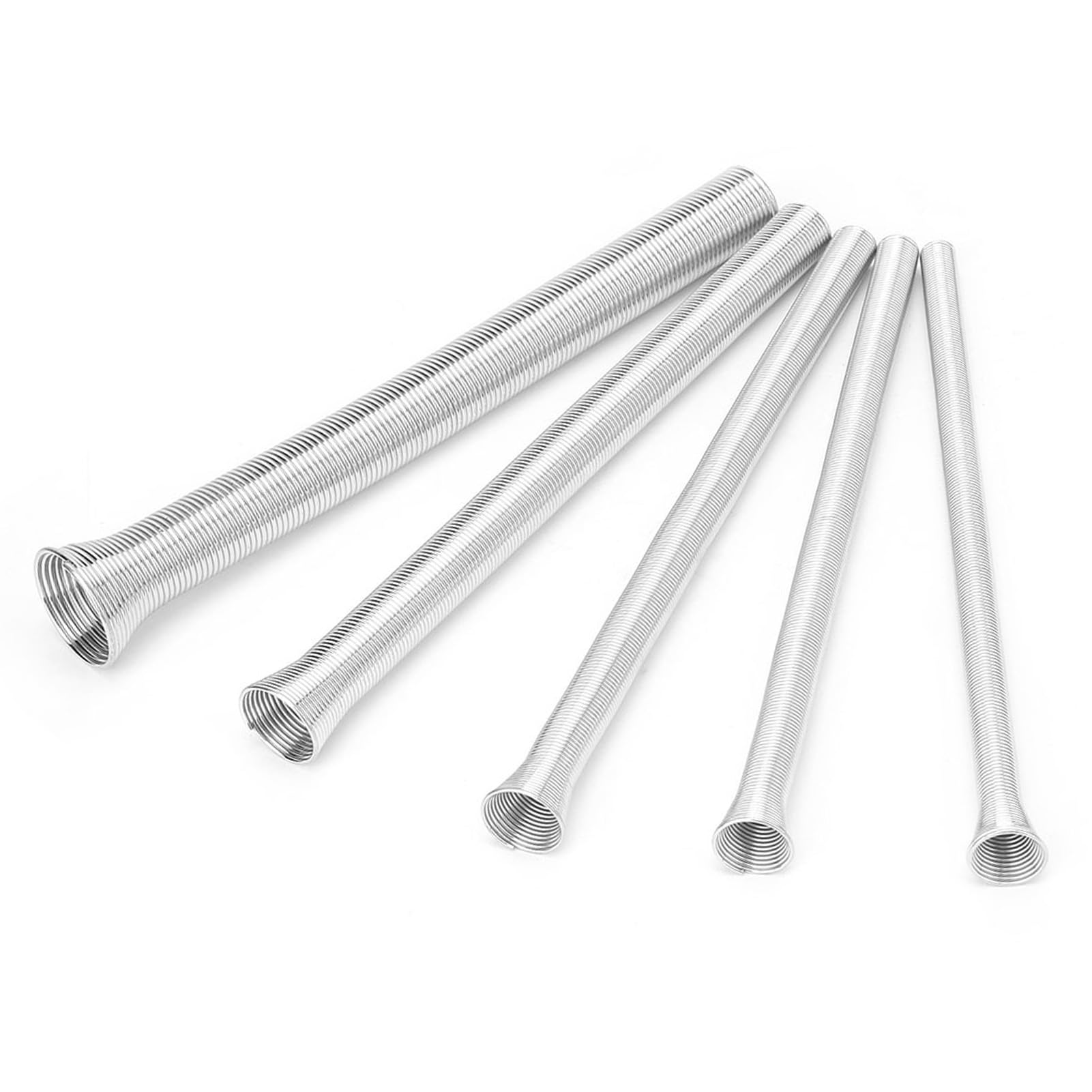 Lot De 5 Ressorts à Cintrer Tubes - Longueur 21 Cm, Diamètres 1/4, 5/16, 3/8, 1/2, 5/8 Pouces - Pour Climatisation, Plomberie, Tuyaux Cuivre/aluminium