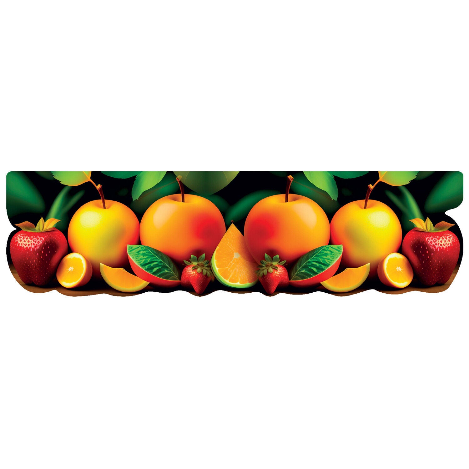 Alfombra de cocina silueta pvc moderno colorido antideslizante impresión digital le forme rodajas - 50x180 cm