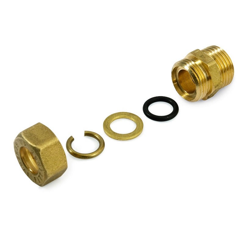 Raccordo Angolo Gomito Maschio 1/2x12 A Compressione In Ottone Con Anello Di Serraggio Ed O Ring Di Tenuta Per Tubo Rame 120021h041200a 88759309