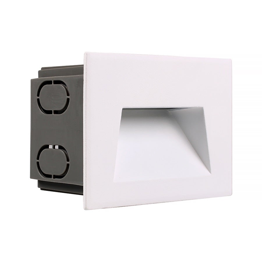 Faretto bianco a led segnapasso da 5w per interni ed esterni cct con switch cambio luce per giardini scale e viali - 2