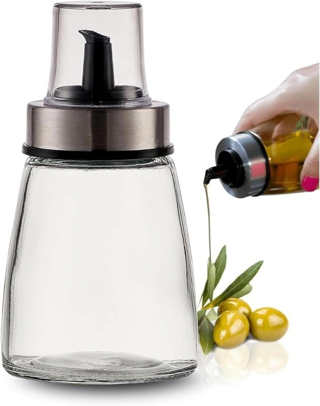 4 Vertedores De Aceite Y Licor BAYLI Acero Inoxidable - Dosificador Con Tapa Protectora Para Botellas