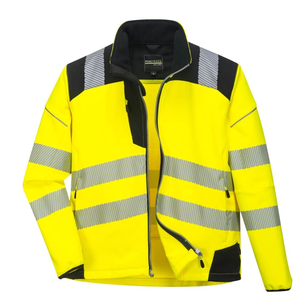 Veste de pluie softshell haute visibilité Portwest VISION Jaune / Noir L - 3