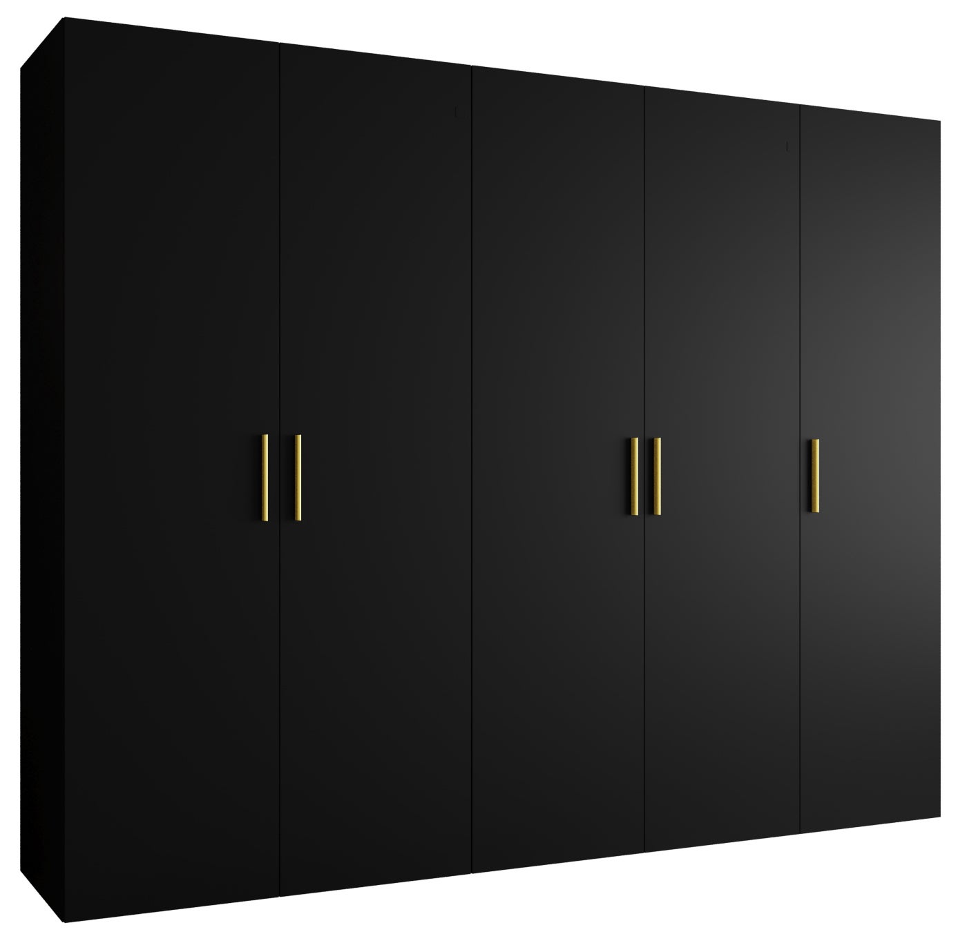 Szafa uchylna otwierana Bari 1 250 x 52 x 202 cm czarny + u. złoty Abiks Meble