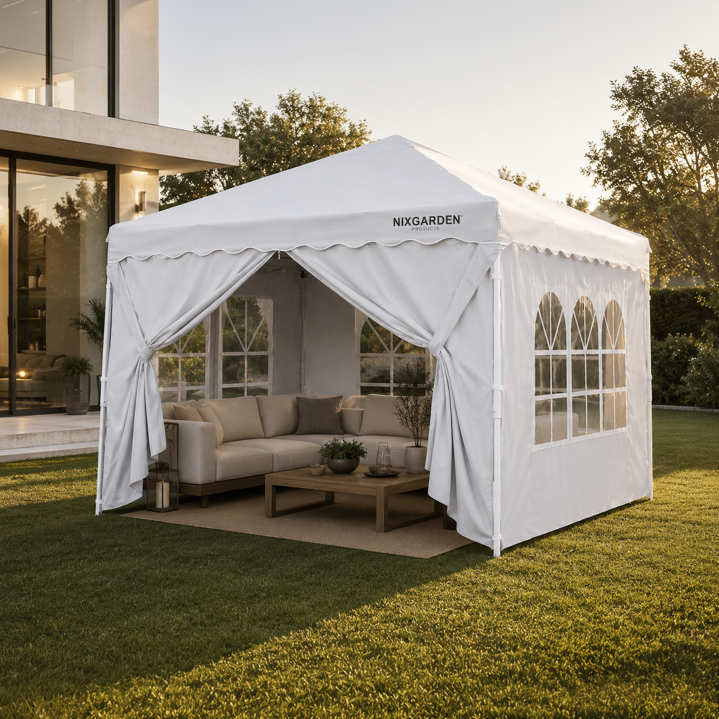 Carpa Plegable 3x3 M Con 4 Paredes Laterales Y Estructura Reforzada - 8