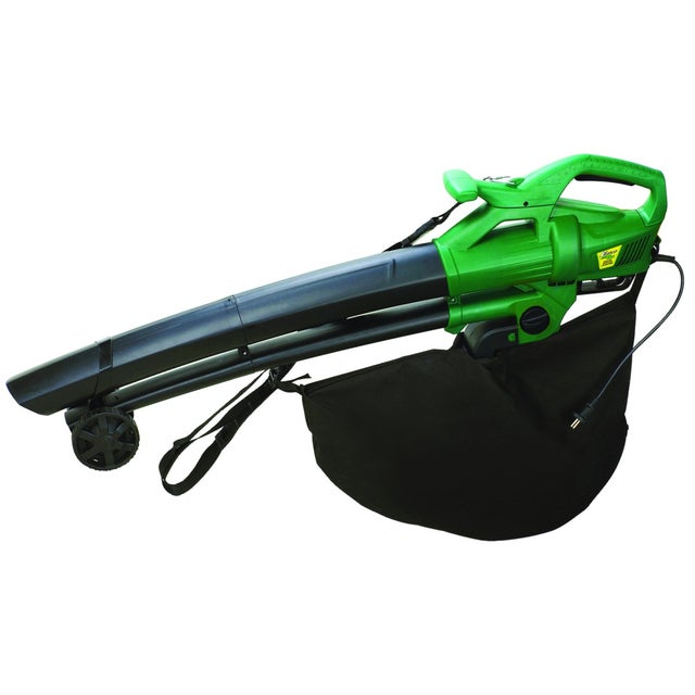Soffiatore a vuoto Triturafoglie 3000W + Sacco 45 Litri con Ruote Giardini e Sentieri Greencat