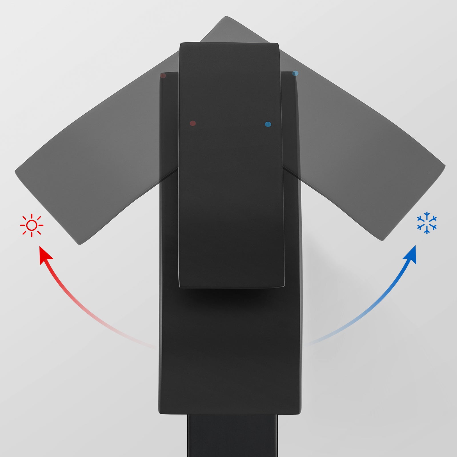 Robinet salle bain noir levier unique eau chaude/froide mitigeur lavabo robinet lavabo avec 2 tuyaux mitigeur salle de bain - 2