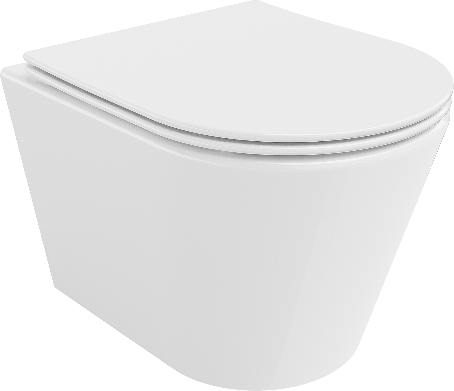 Mexen Rico miska wc Rimless z deską wolnoopadającą slim, duroplast, biała połysk - 30720400