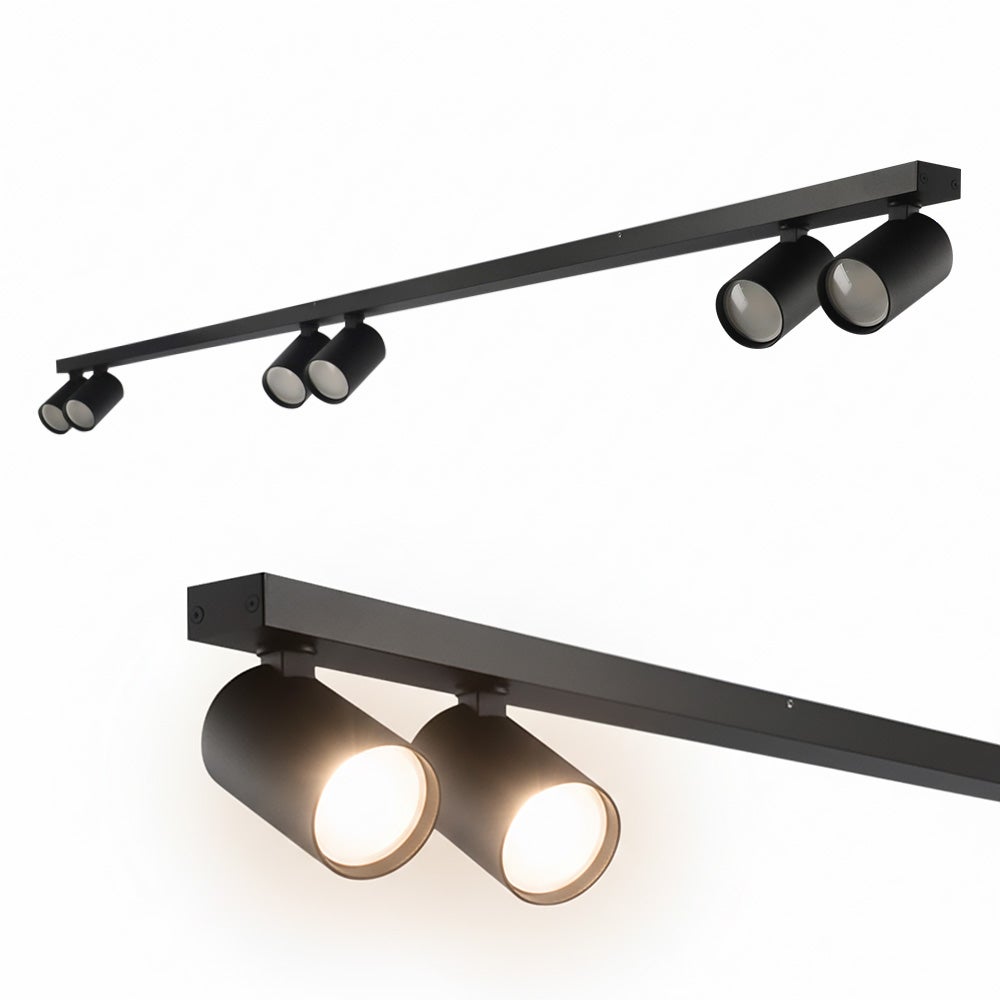 Listwa reflektorowa oświetleniowa natynkowa listwa typu spot MALGA 6 LINE BLACK 6xGU10 czarna IP20 EDO