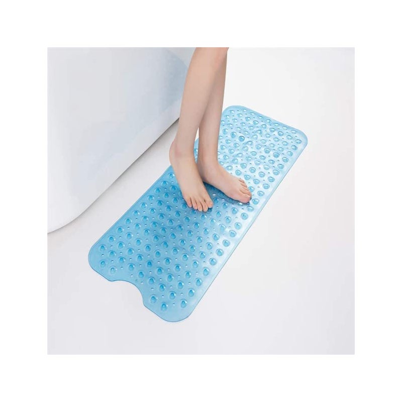 Wysokiej jakości silikonowa mata prysznicowa z PVC, antypoślizgowa, z otworami odpływowymi i przyssawkami (40 x 100*1)