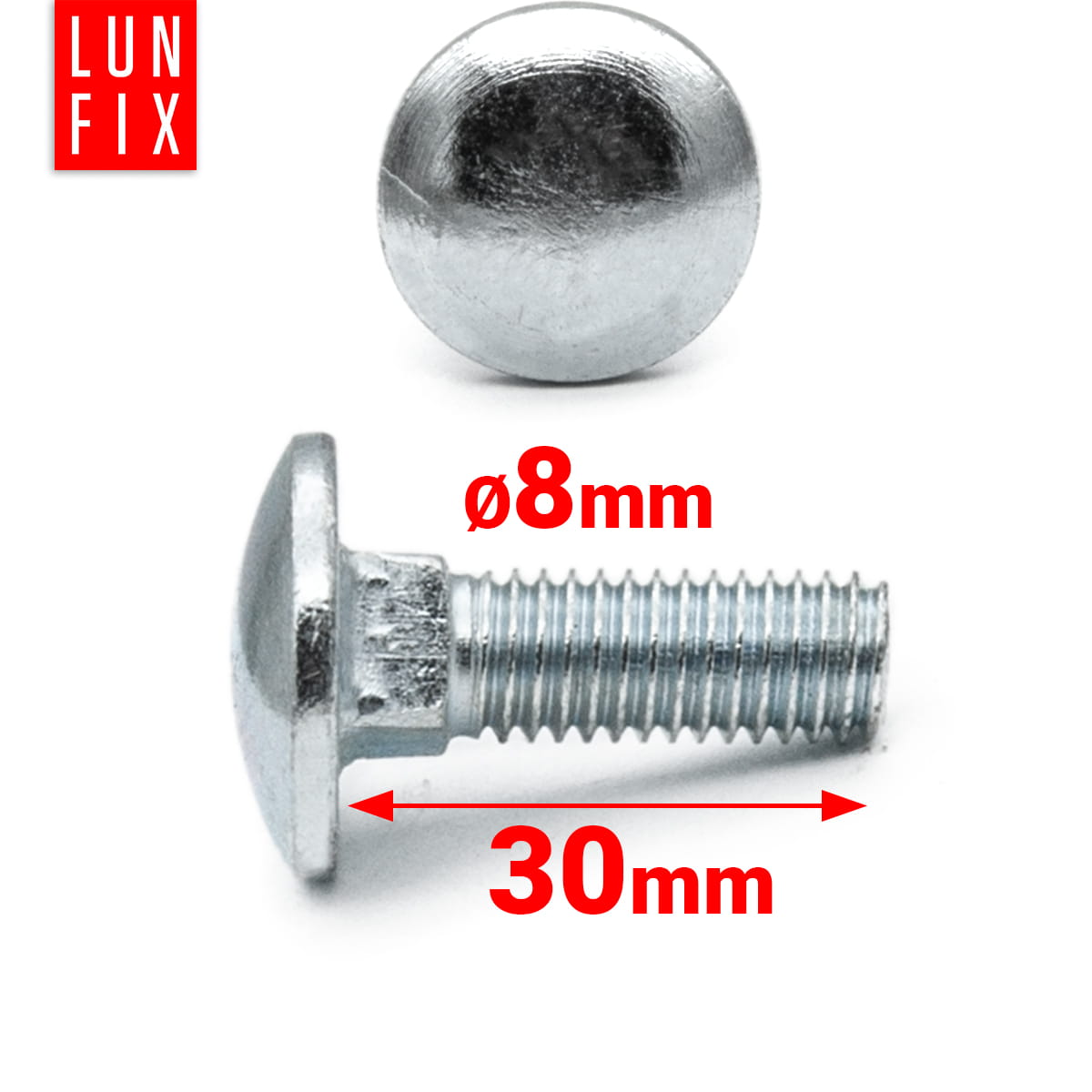 Śruba zamkowa M8 30 mm 1kg