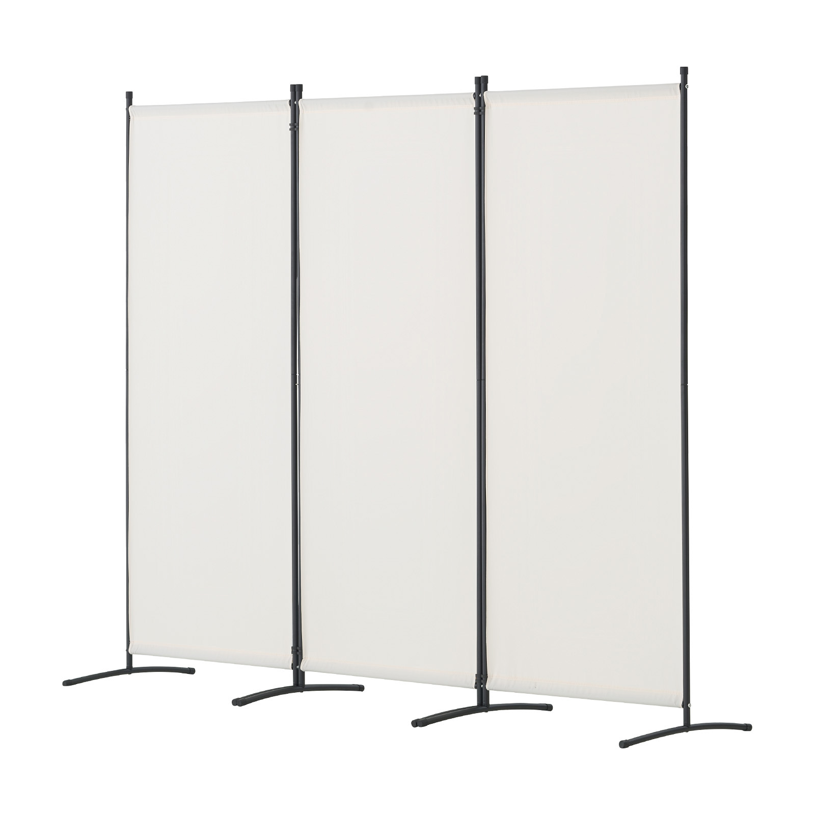 Biombo separador 3 paneles plegable,succebuy pantalla de tela autoportante para oficina,dormitorio,comedor,blanco