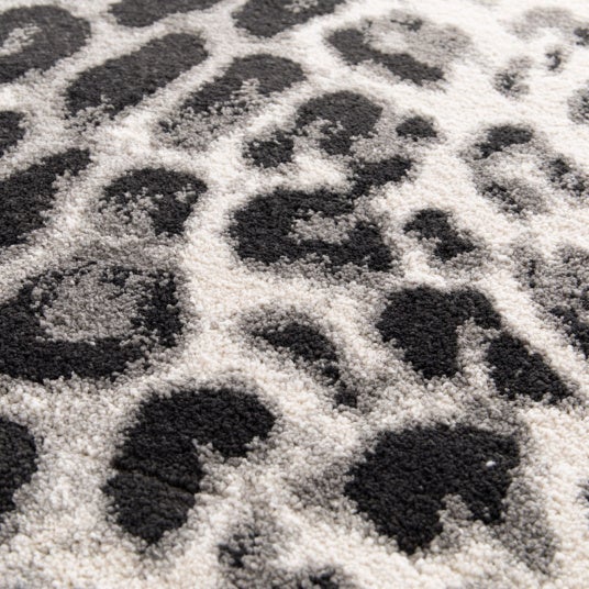 Tapis de salon Léopard urbain - Noir, gris & crème - 120 x 170 cm - 3