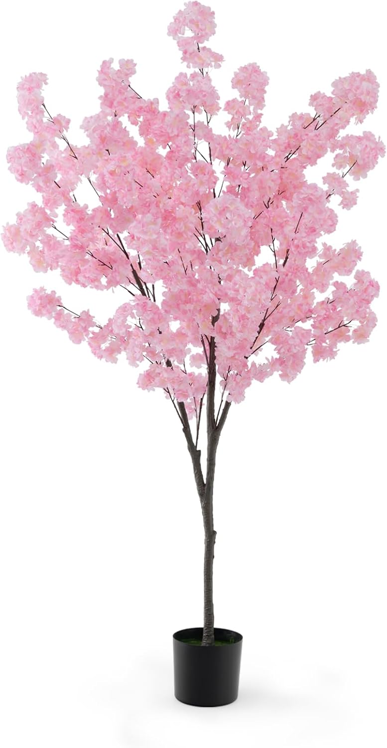 RELAX4LIFE Arbre Artificiel Hauteur 110CM avec 5 Branches Décoration Géniale pour Bureau/Jardin/Balcon - Maison