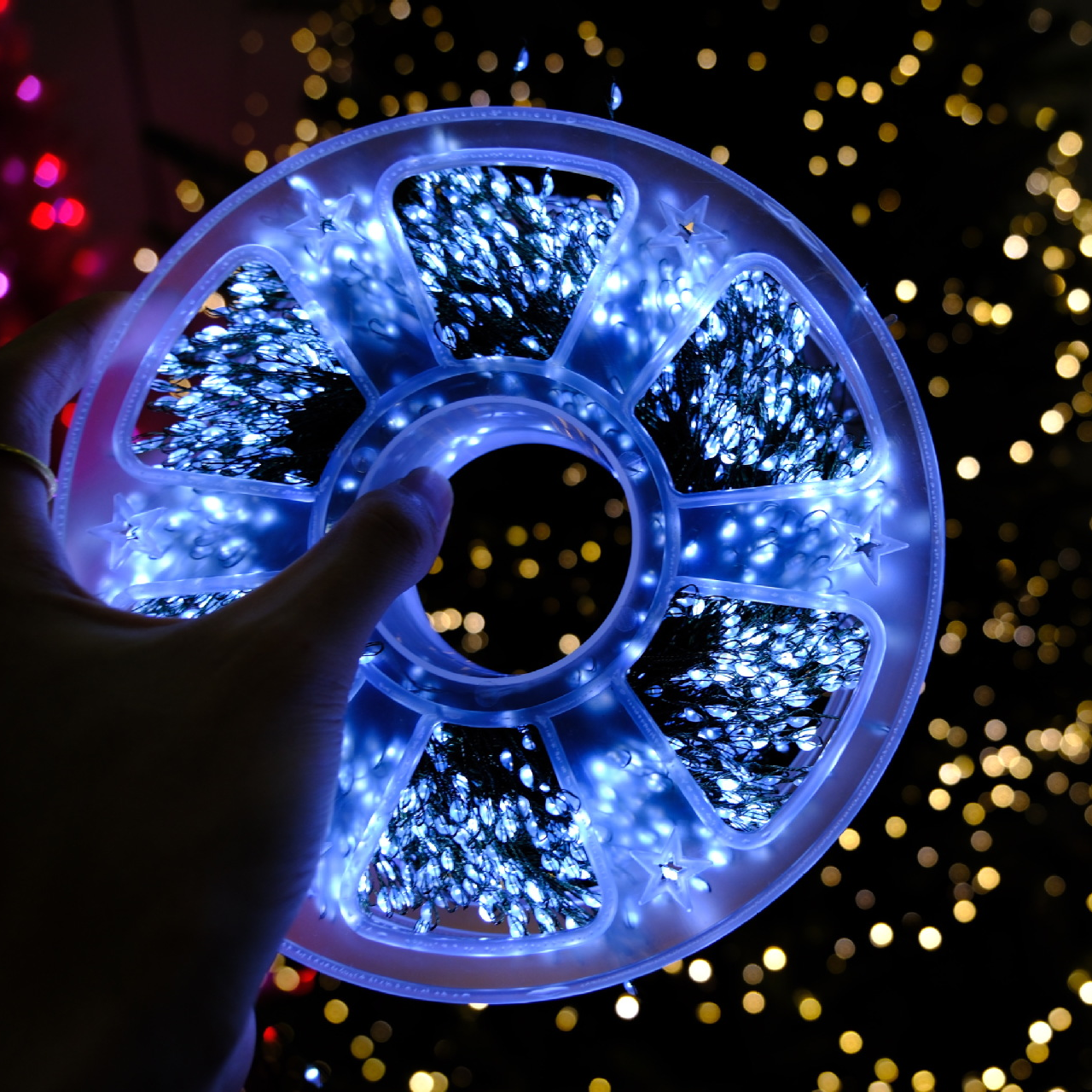Guirnalda de luces LED navideñas para interior y exterior, 25 m - 1000 LED, Luz decorativa impermeable para árbol de Navidad con control remoto - 7