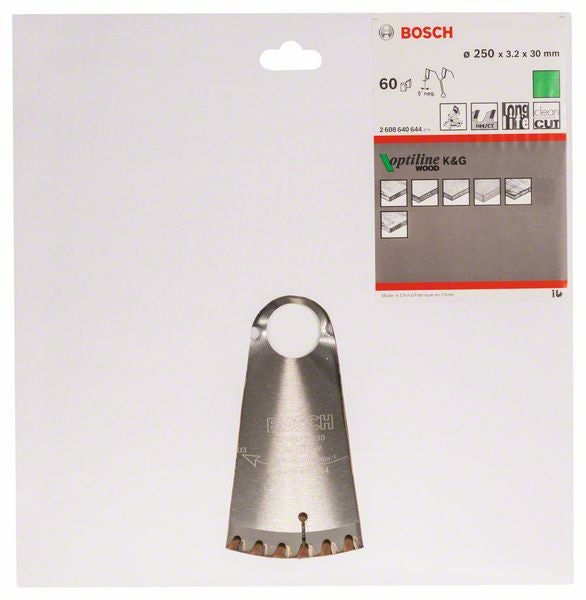 Bosch Professional - Lame Scie Circulaire Optiline Bois 250X30X3,2mm, 60D - 2608640644 - 7