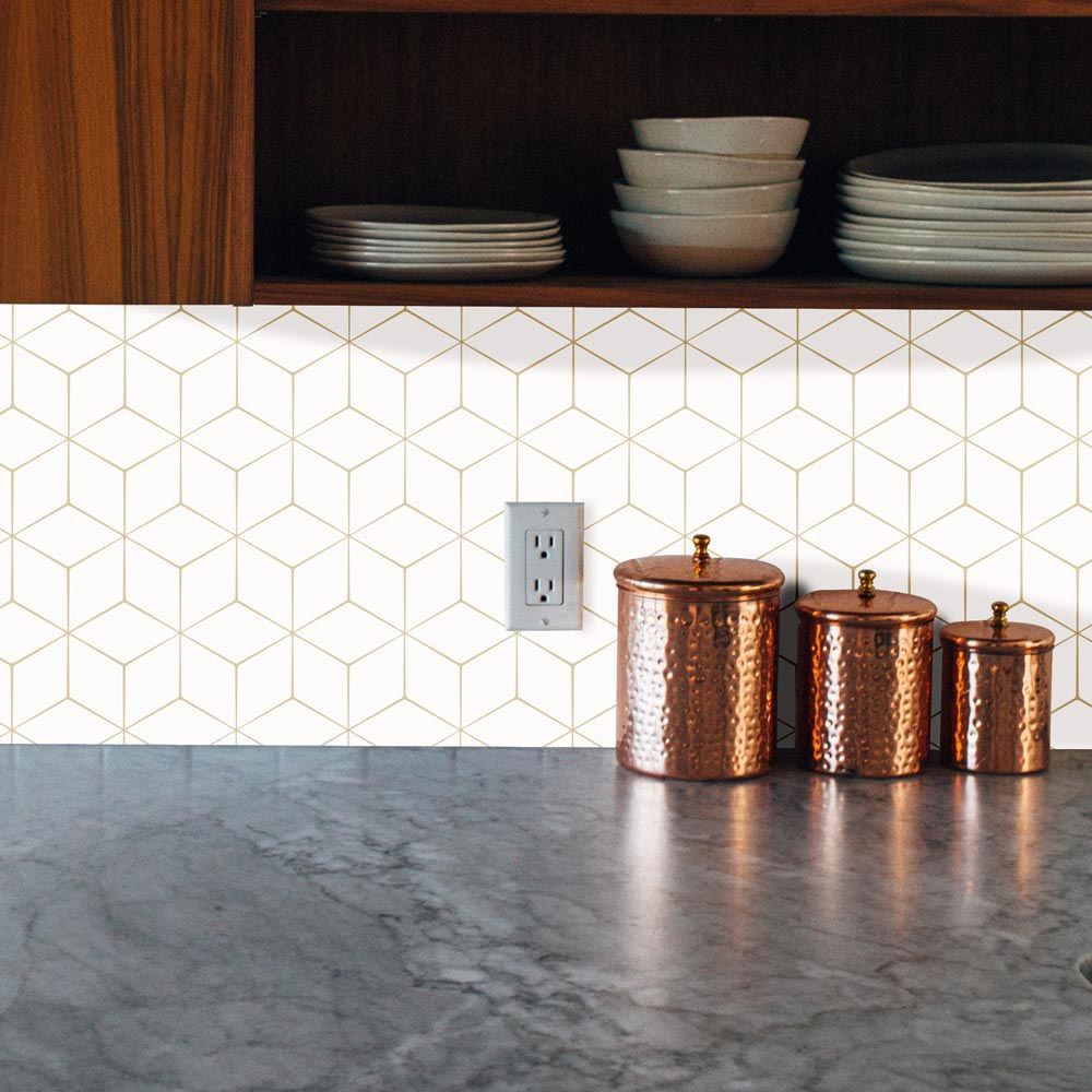 Crédence Adhésive Cube Retro - 400 x 40 cm - 3