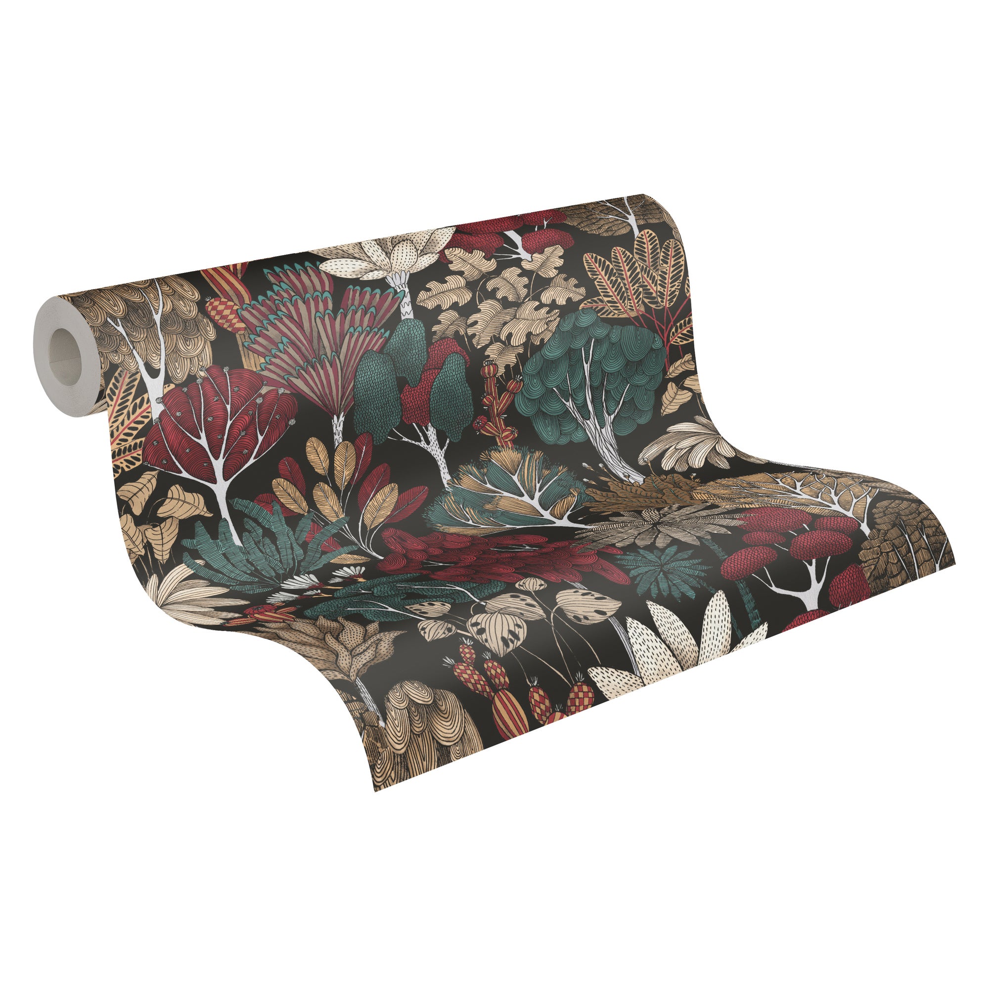 Papier peint forêt original idéal salon Tapisserie multicolore arbre pour couloir Papier peint arbre multicolore pour chambre adulte - 3