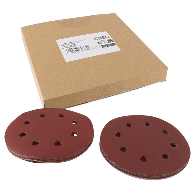 60pcs Disque de Ponçage Abrasif, Feuilles Abrasives Delta pour Ponçage Papier pour Ponceuse Électrique avec un Grain de 40/60/80/120/180/240 | Leroy Merlin