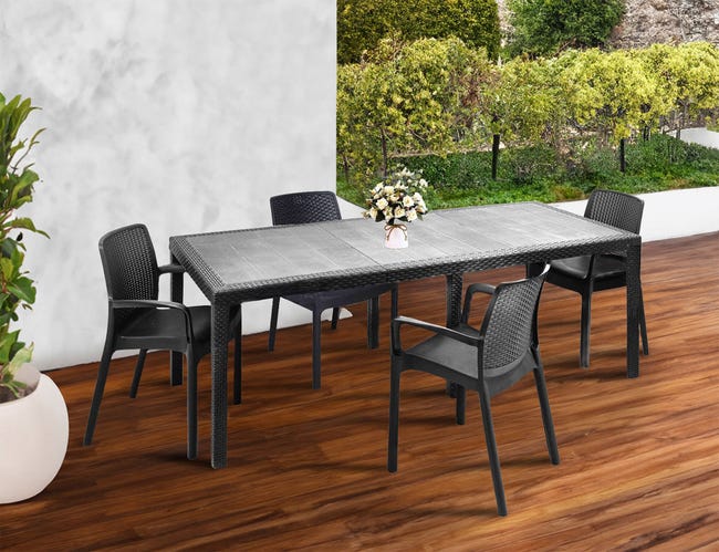 Arredo Giardino Tavolo Sedie Scomparsa Set Salotto Da Esterno