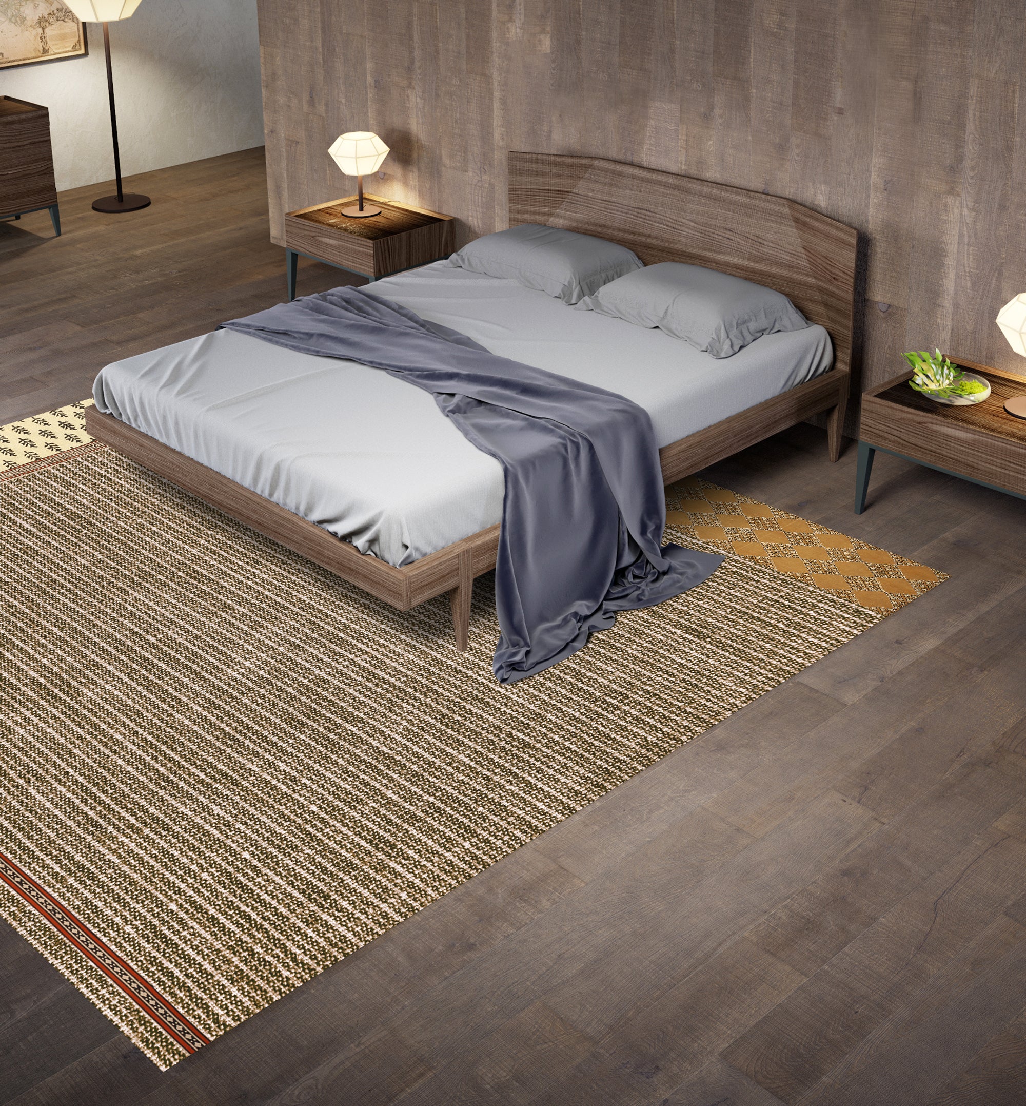Dywan winylowy Autum 200x300 cm - antypoślizgowy dywan z PVC do kuchni lub salonu, zmywalny, nowoczesny styl