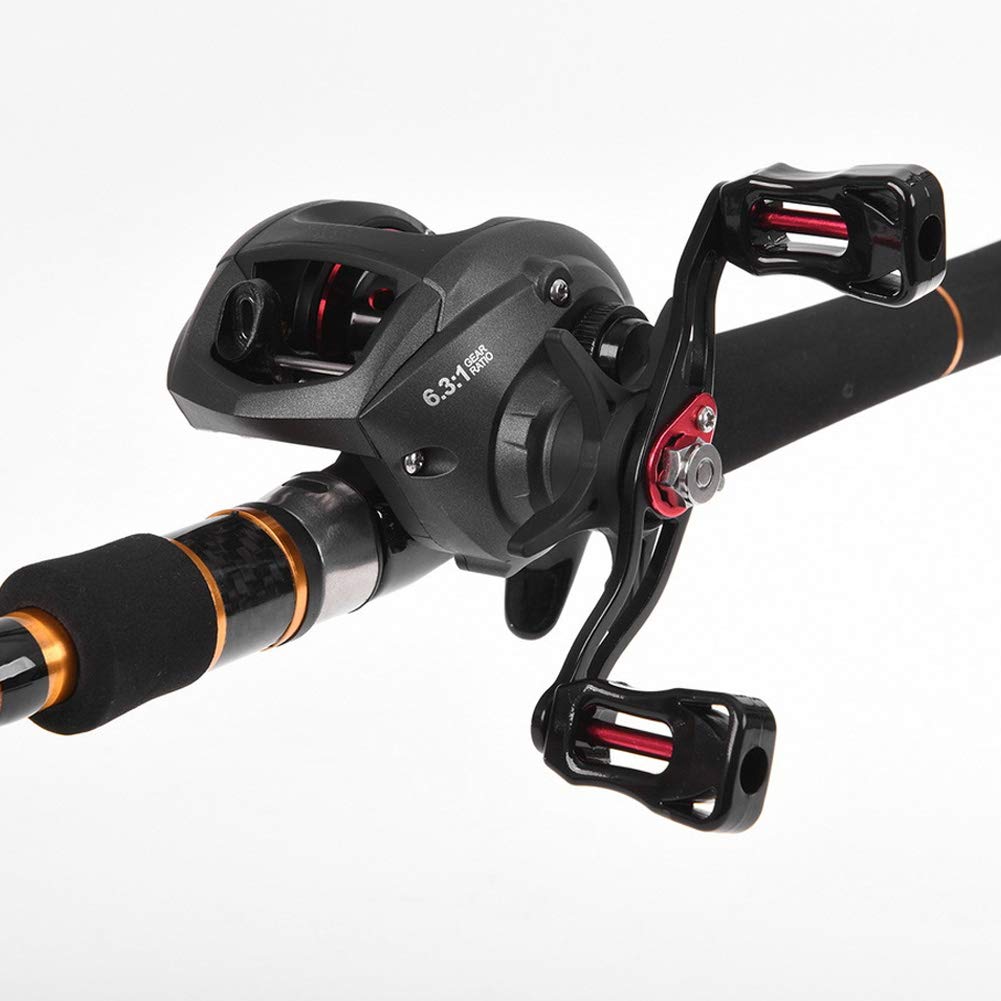 Mulinello da pesca in fibra di carbonio per mulinello da pesca con esche, accessorio per pesca (RS100L (mano sinistra)) - 3