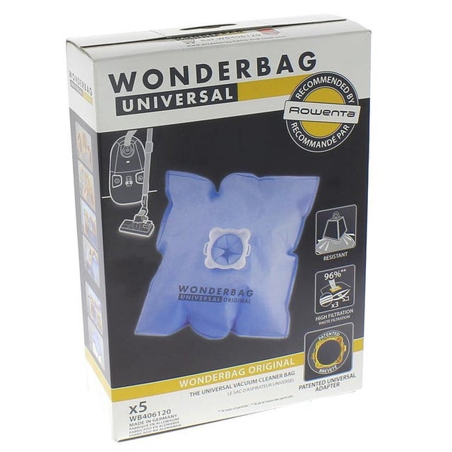 Boîte de 5 sacs microfibres Wonderbag (44510-44364) (Wb406120) pour aspirateur Rowenta, Tefal, Moulinex