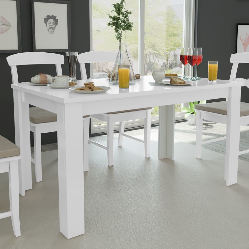 Vidaxl Mesa De Comedor 140X80x75 Cm Blanca , Leroy Merlin
