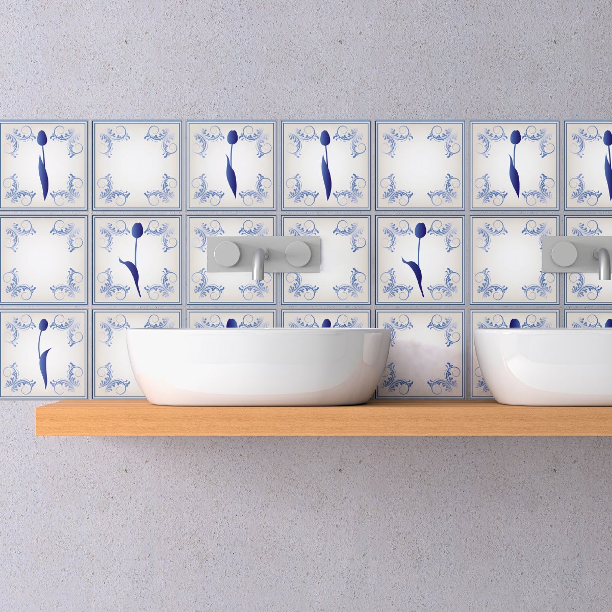 9 adesivo piastrelle delft Westland - Sticker adesivo - adesivi murali - 9stickers20x20cm - 4