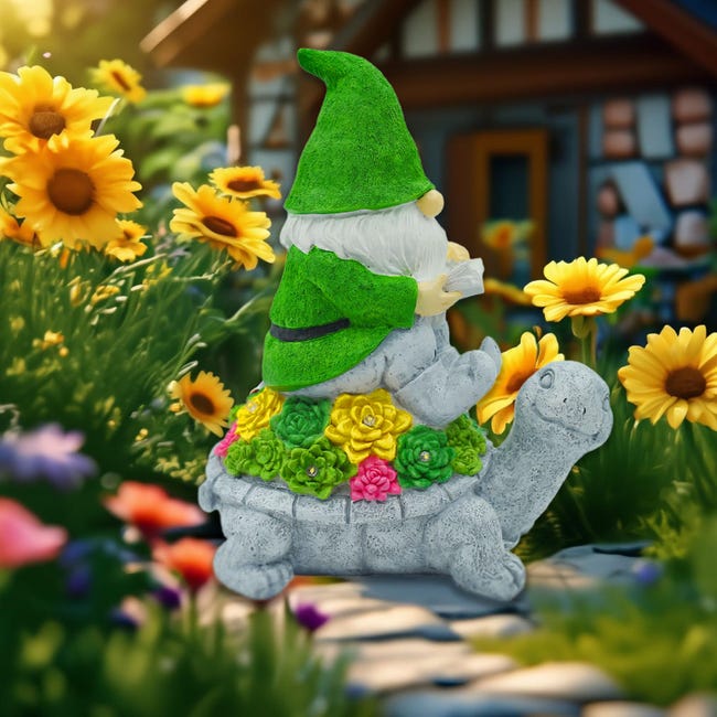 LED Solare Alimentato Luce Tartaruga Farfalla Succulenta, Luce