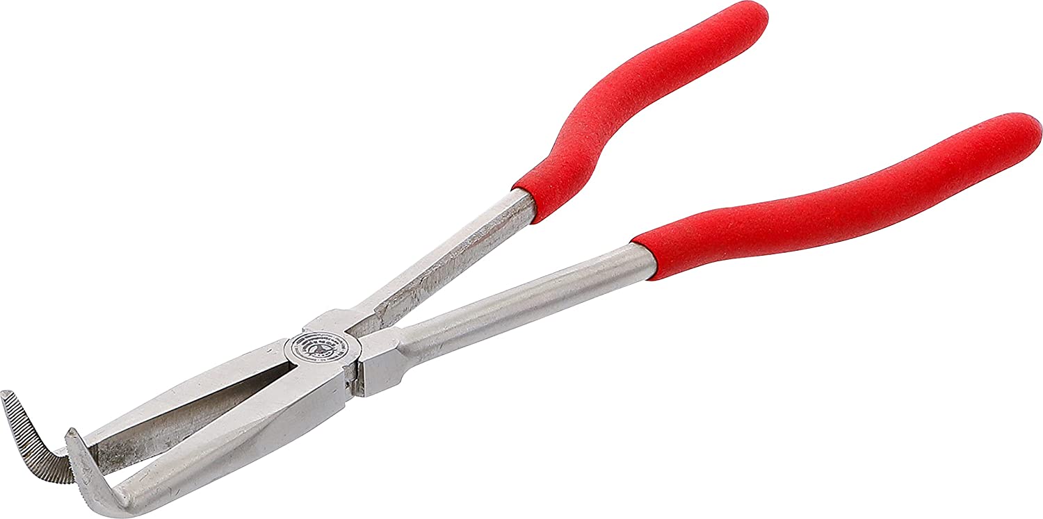 Poignée Bicomposant Ergonomique Pince à Double Articulation BGS 534 - Pointe Droite, 350mm Pour Accès Difficile Pince BGS 534 350mm