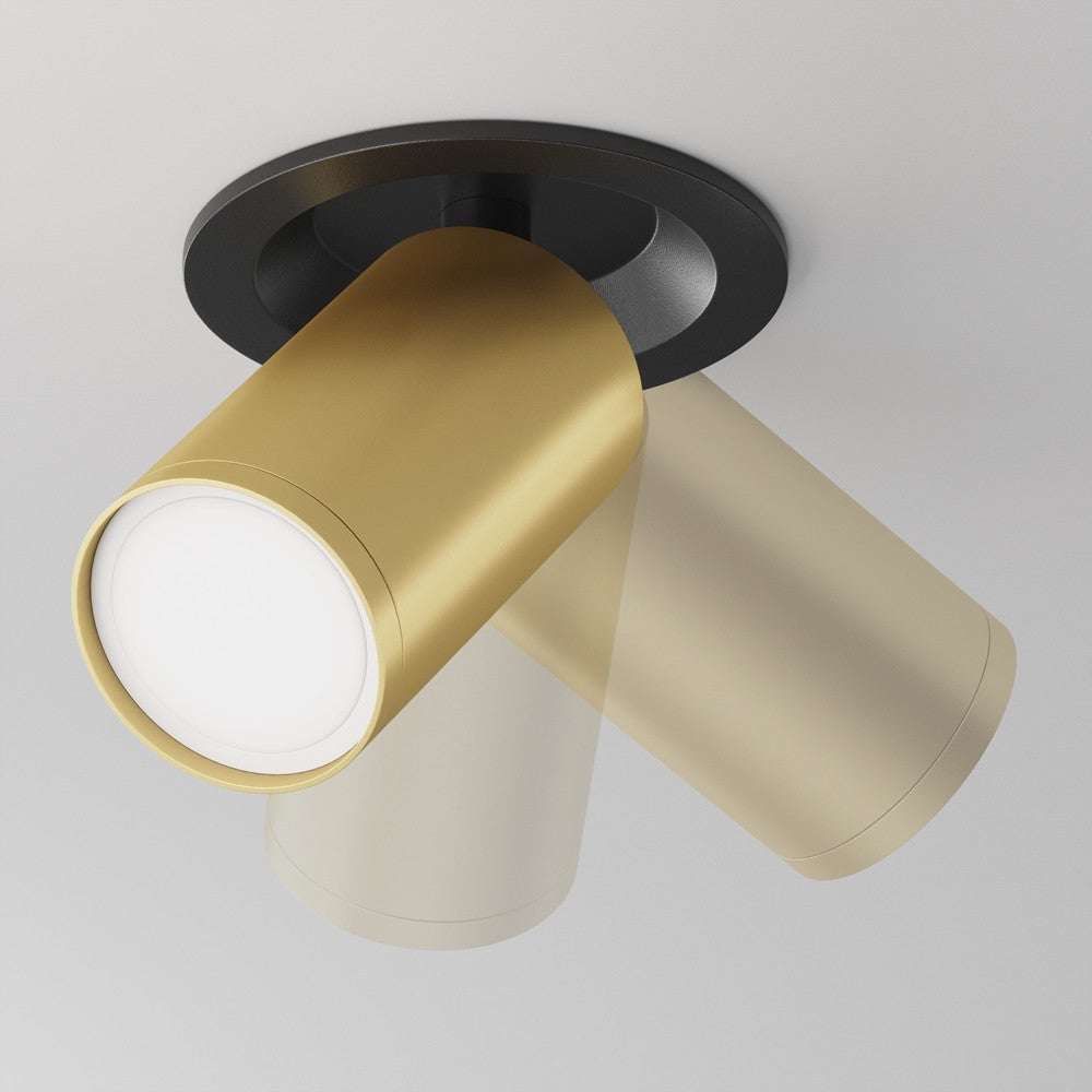 Oprawa sufitowa wpuszczana Focus S czarno-złota 1xGU10x10W okrągła ruchoma IP20 wym: 12,3 x 5,2 x 5,2 cm aluminium Maytoni - 4