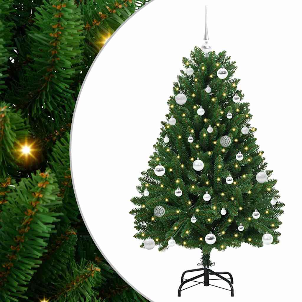Sztuczna choinka Ze LED Lights Zielony 150 cm PVC i Metal