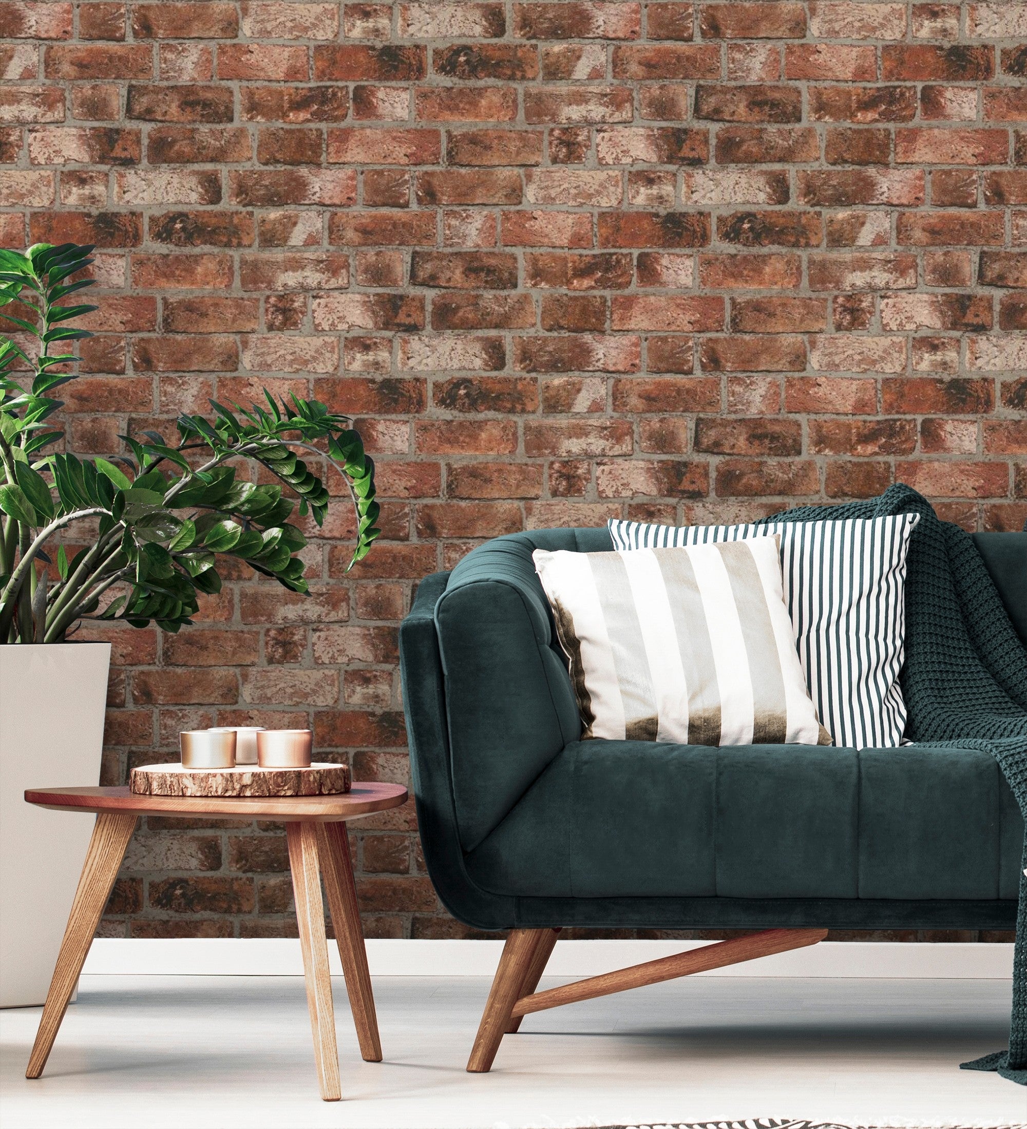 Papier peint mur de briques rustiques industrielles rouge tuilé - Sunderland 421566 de GAULAN - Rouleaux de 10 m x 0,53 m - 6