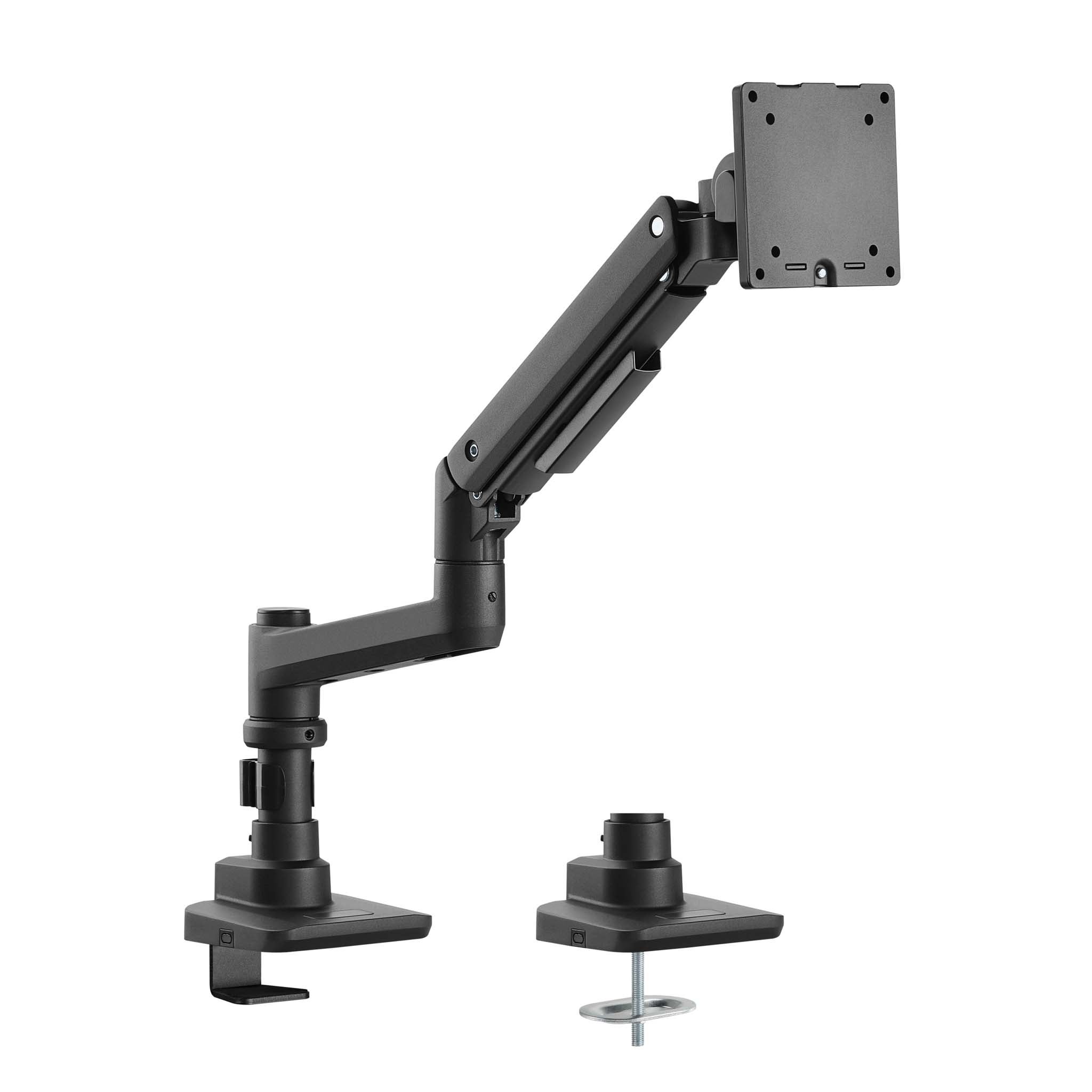 Amer Braccio Per Monitor A Molla - Per Schermi 17-32 Pollici, VESA 75/100, Morsetto Da Scrivania, Regolazione In Altezza