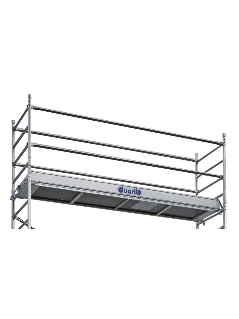 DUARIB - Échafaudage roulant alu Docker – lisses – larg 0m85 – Haut max 11,90 m – Long 2m05 / 2m54 / 2m95 - Haut plateau 10,9 m - L 2m54 x l 0,85 m - 3