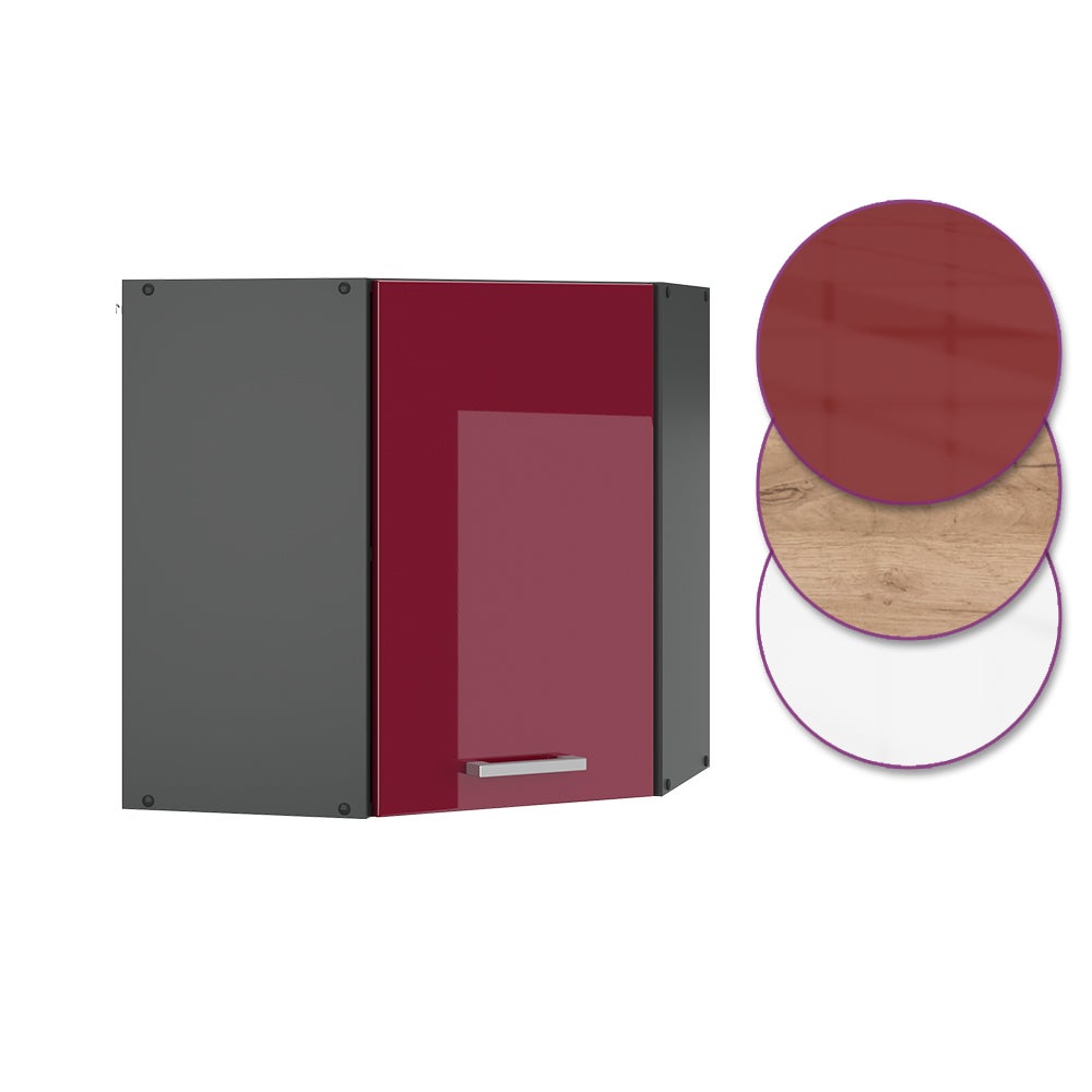 Vicco Elément haut de cuisine R-Line, Rouge brillant, 57cm - 6