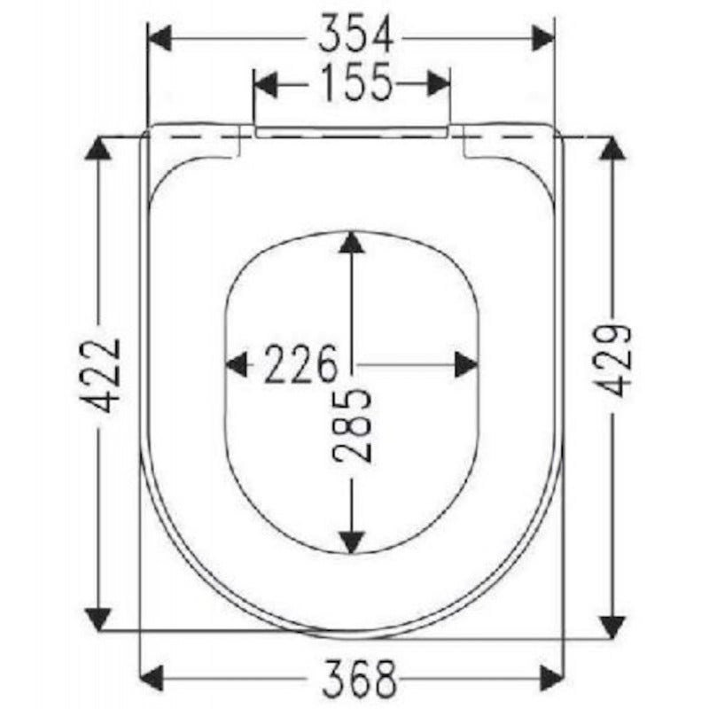 Villeroy & Boch Abattant amovible avec frein de chute O.Novo pour cuvette WC et WC suspendu (9M38S101) - 4