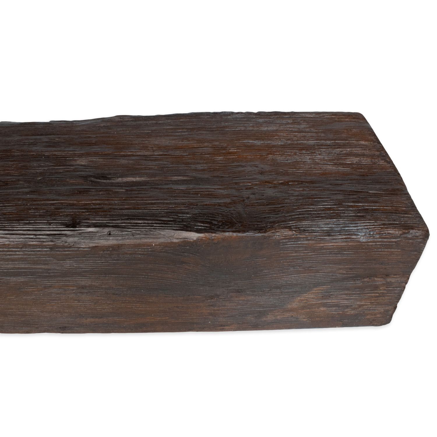 PROVISTON Poutres en PU 190 x 130 x 2000 mm Polyuréthane Chêne foncé Aspect bois Poutres de plafond Imitation bois réaliste - 3