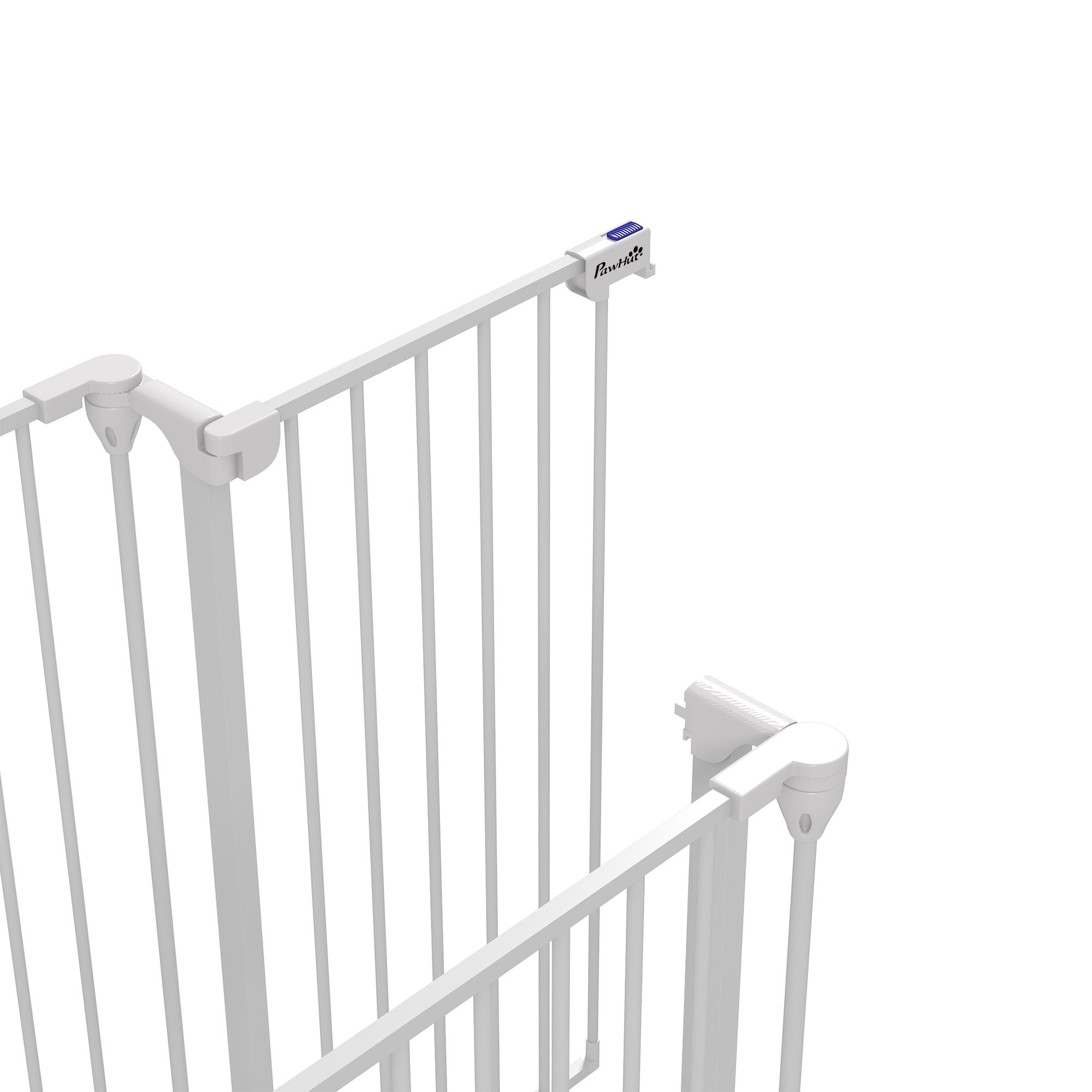Barrera para Perros PawHut Acero, Plástico Blanco 206x90 cm - 5