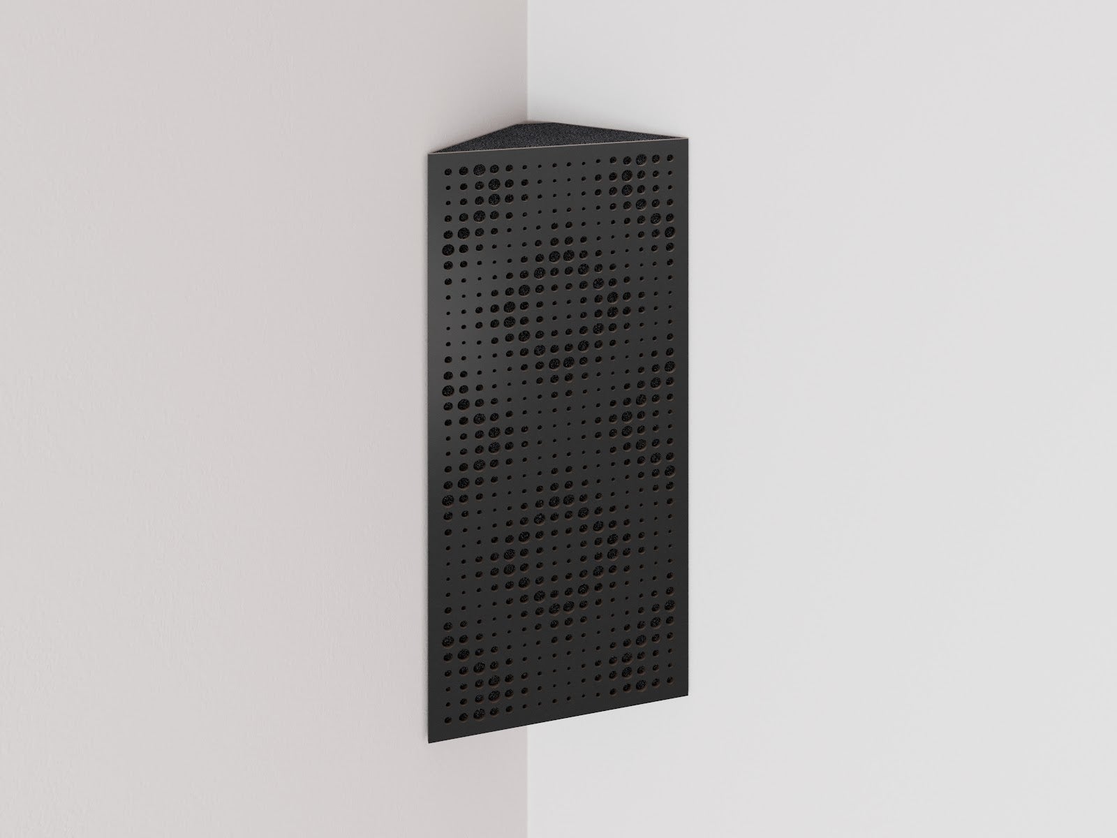 Lot de 2 Pièges à basses REBAT acoustiques étroits insonorisants 23x50 cm -MDF perforé laminé et mousse acoustique -Noir - 2