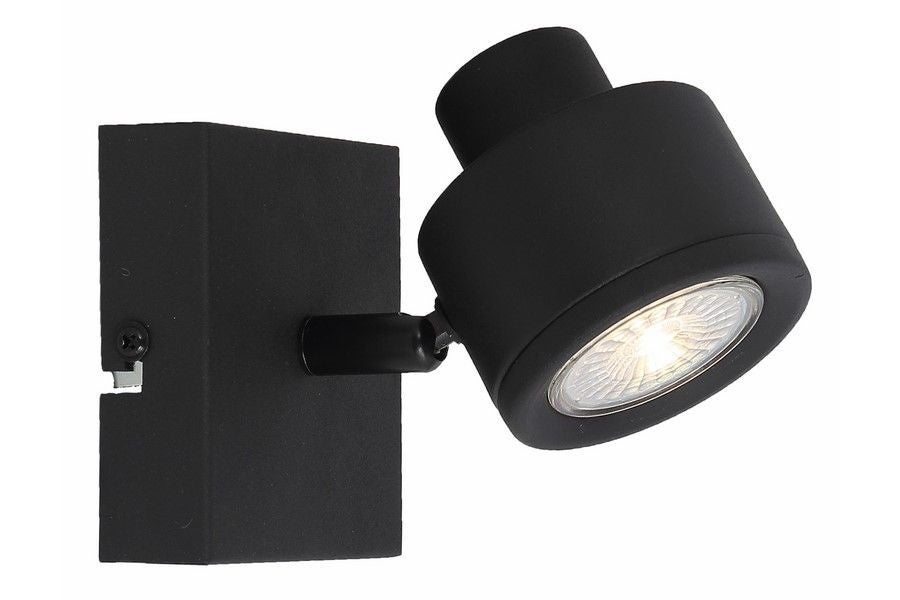 Kinkiet ścienny Emerson czarny 1xGU10x50W styl nowoczesny wym: 13 x 9 x 9 cm metal IP20 Reality